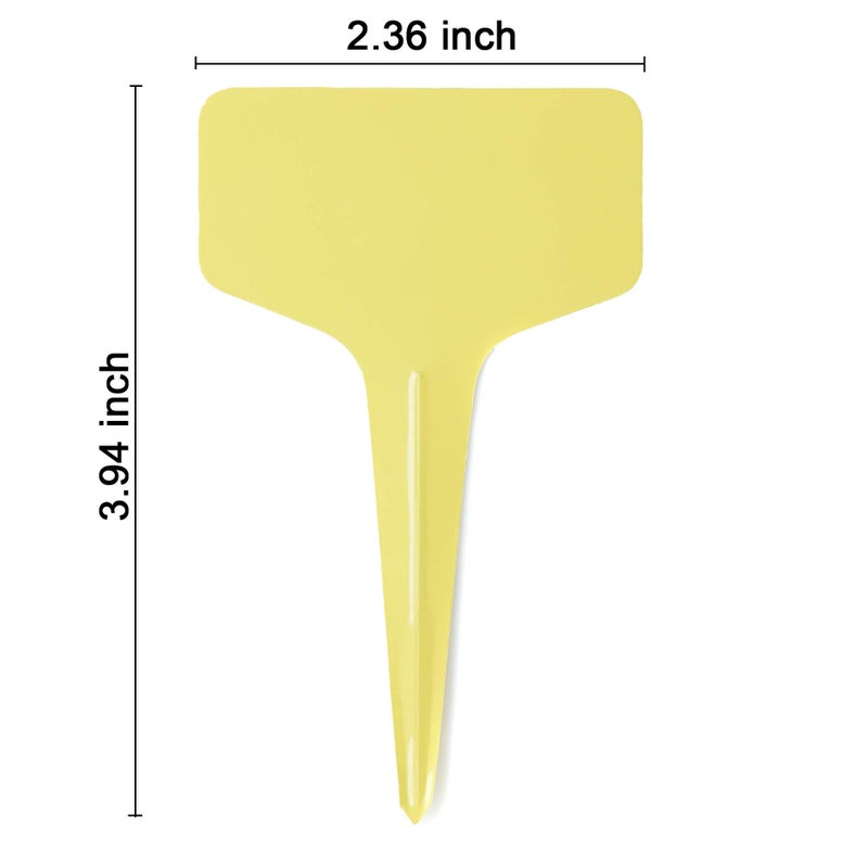 Mihey 100 Pcs Plant Labels with a Gel Pen, T-Type Waterproof Nursery Garden Markers Plastic Plant Tags, Multicolor, 6 x 10cm - Image 2